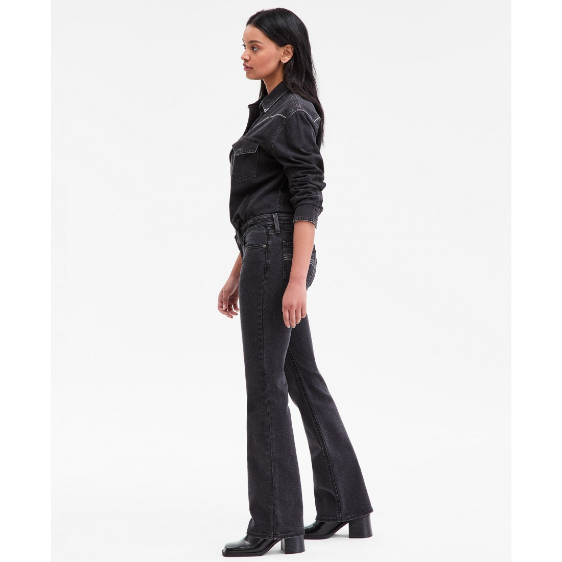 'Super-Low Studded Bootcut Jeans' pour Femmes