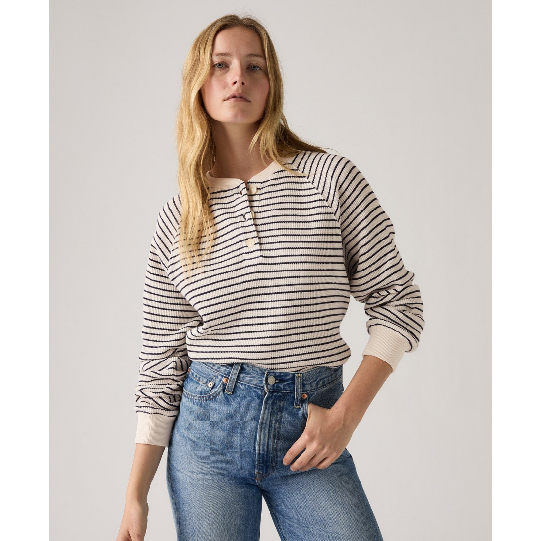 'Lassen Henley Long Sleeve Top' pour Femmes