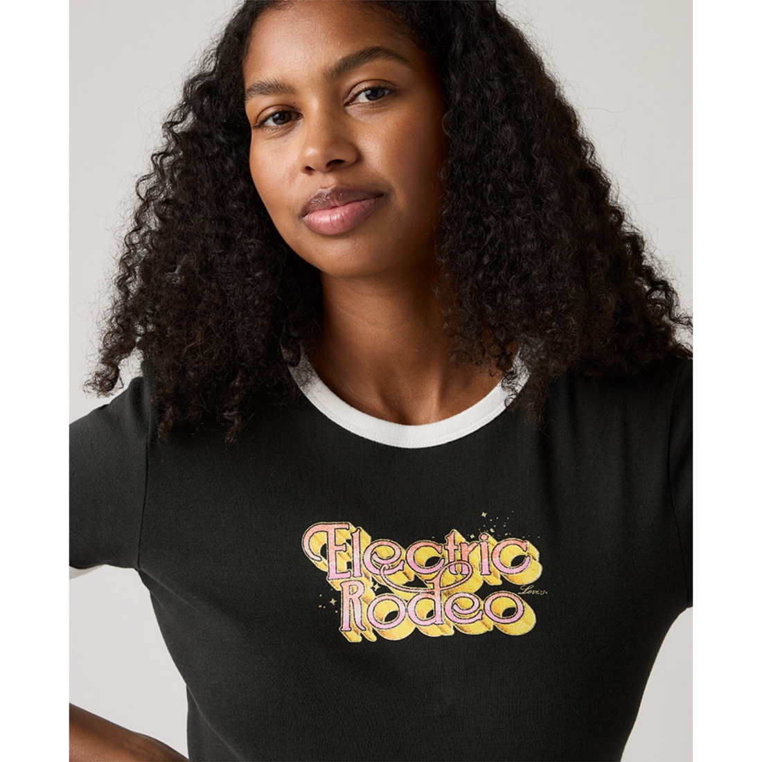 'Graphic Ringer Rickie T-Shirt' pour Femmes