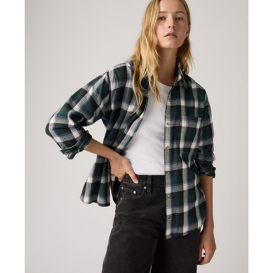 'Henriette Flannel Long Sleeve Shirt' pour Femmes