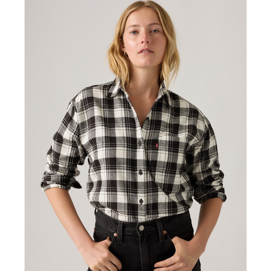 'Henriette Flannel Long Sleeve Shirt' pour Femmes