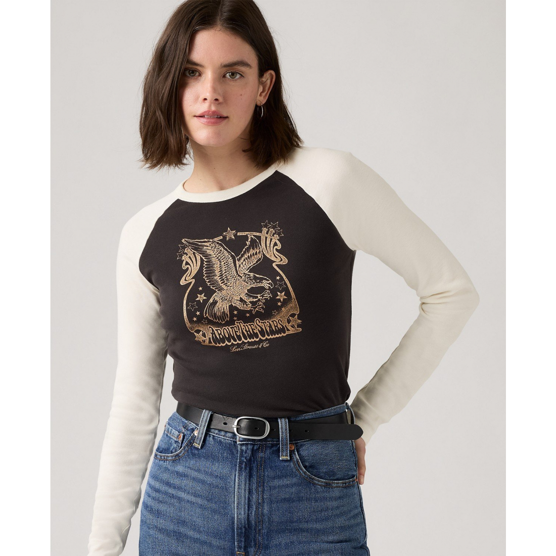 'Graphic Essential Raglan Long Sleeve Top' pour Femmes
