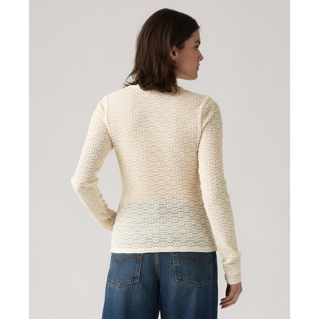 'Premium Anika Crewneck Long Sleeve Top' pour Femmes