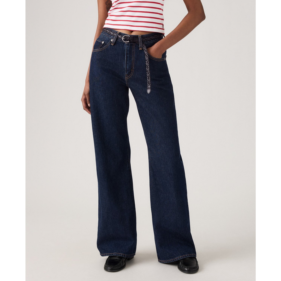 'Women's' Middy Loose Mid Rise Bootcut Jeans' pour Femmes