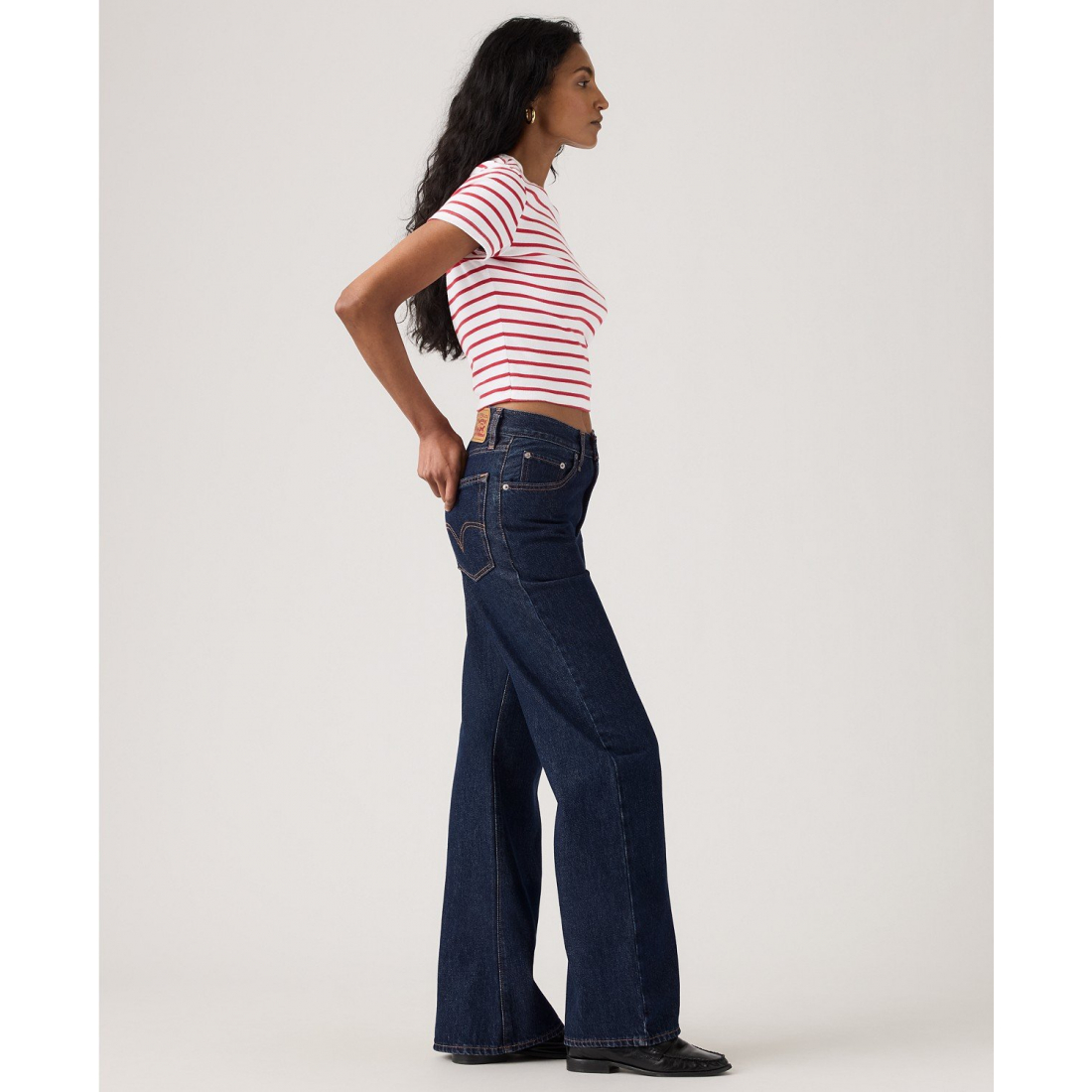 'Women's' Middy Loose Mid Rise Bootcut Jeans' pour Femmes