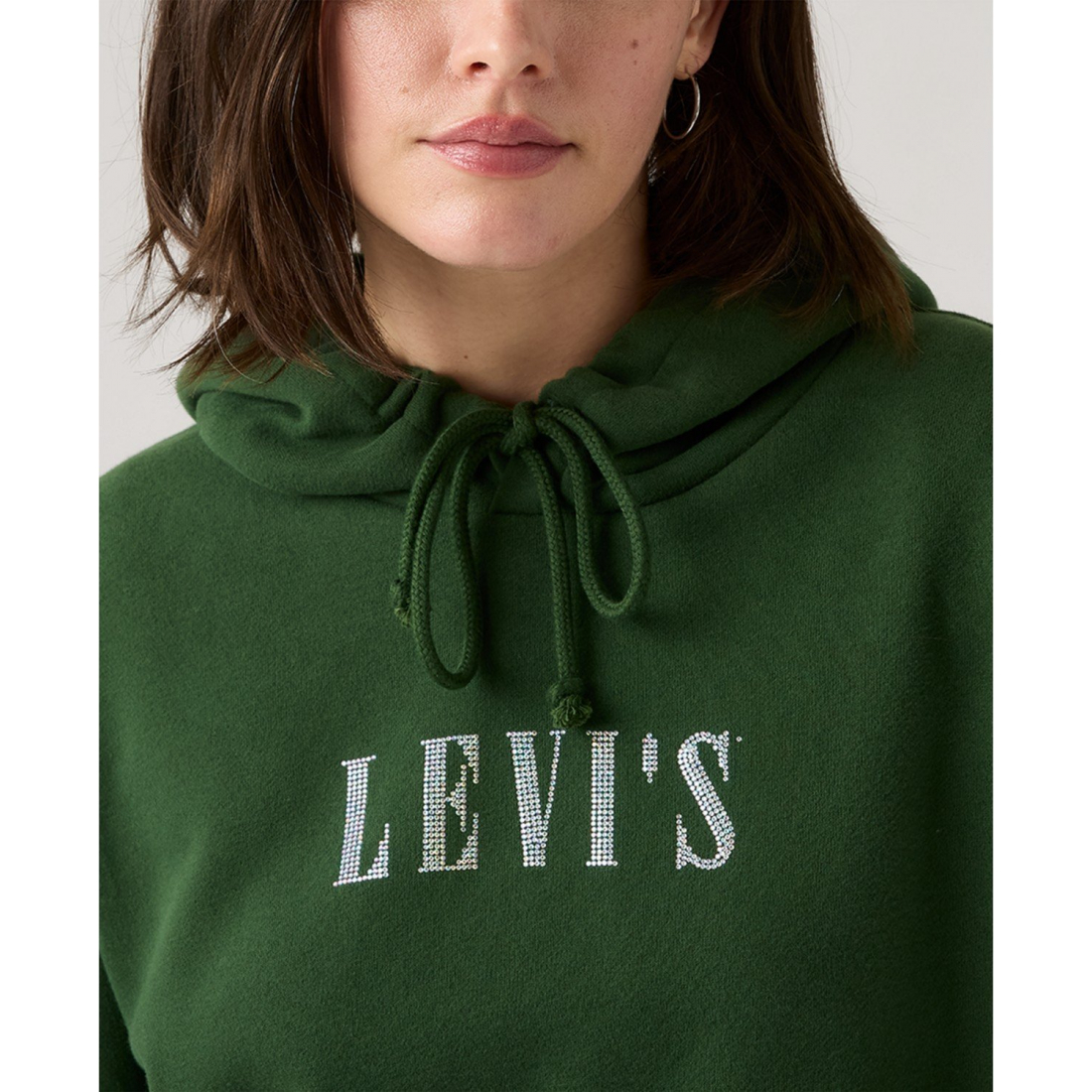 'Rhinestone Graphic Everyday Hoodie' pour Femmes
