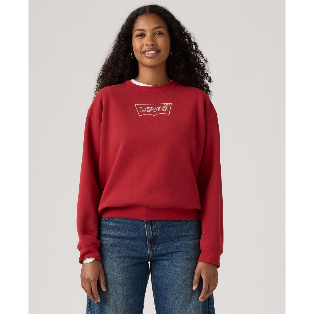'Rhinestone Everyday Crewneck Sweatshirt' pour Femmes