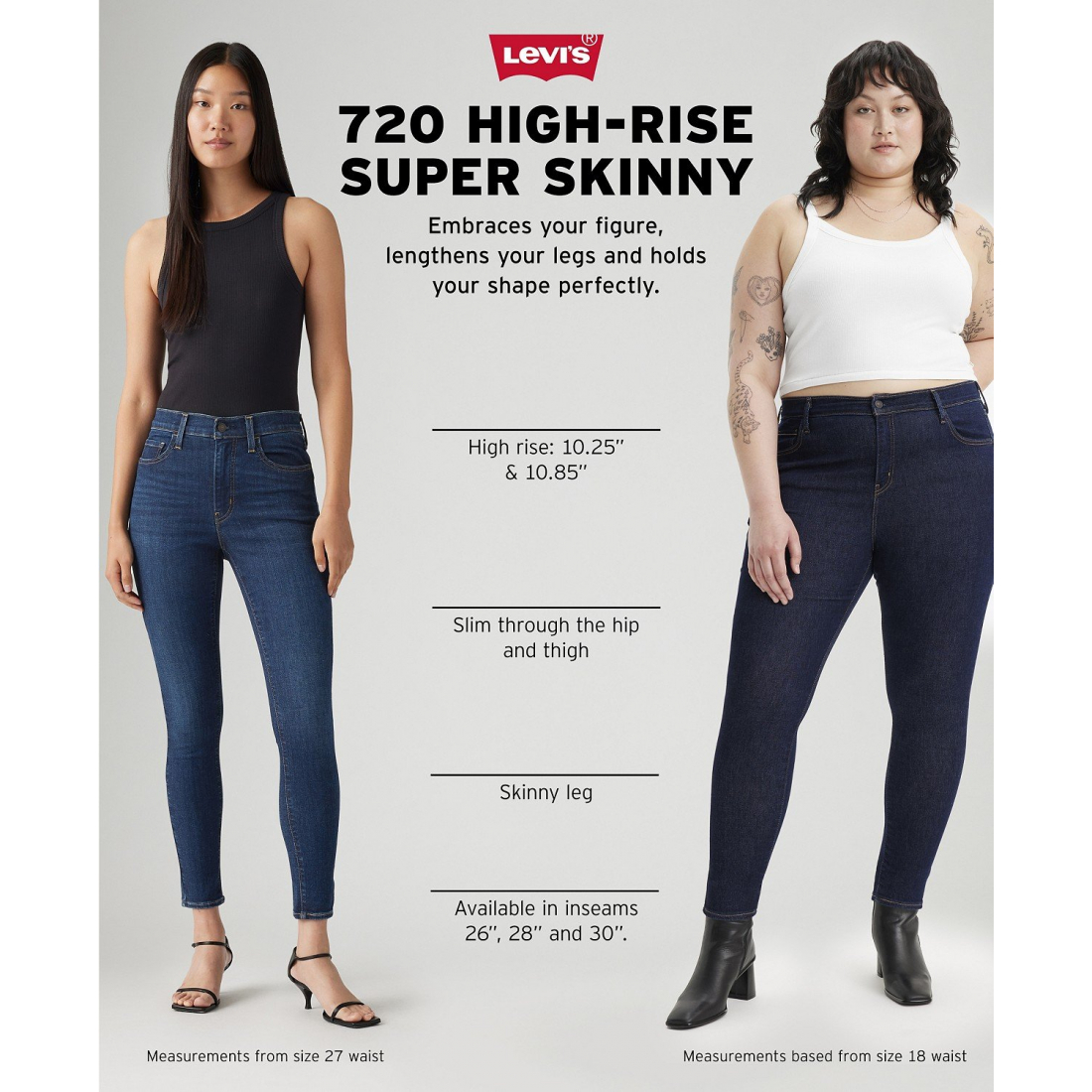 '720 High-Rise Stretchy Super-Skinny Jeans' pour Femmes