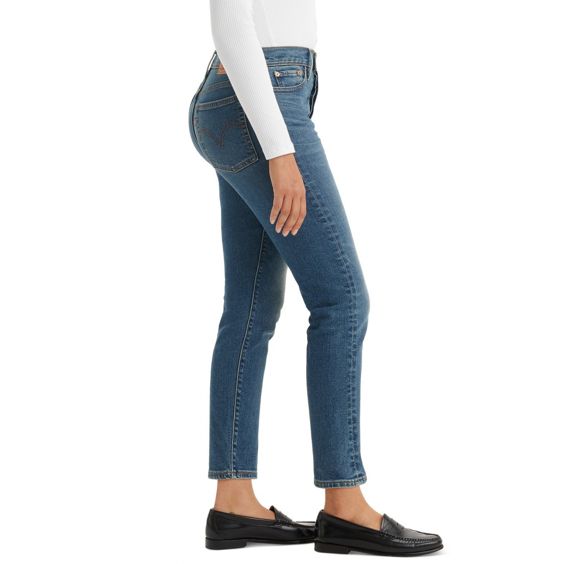 'Wedgie Straight-Leg High Rise Cropped Jeans' pour Femmes