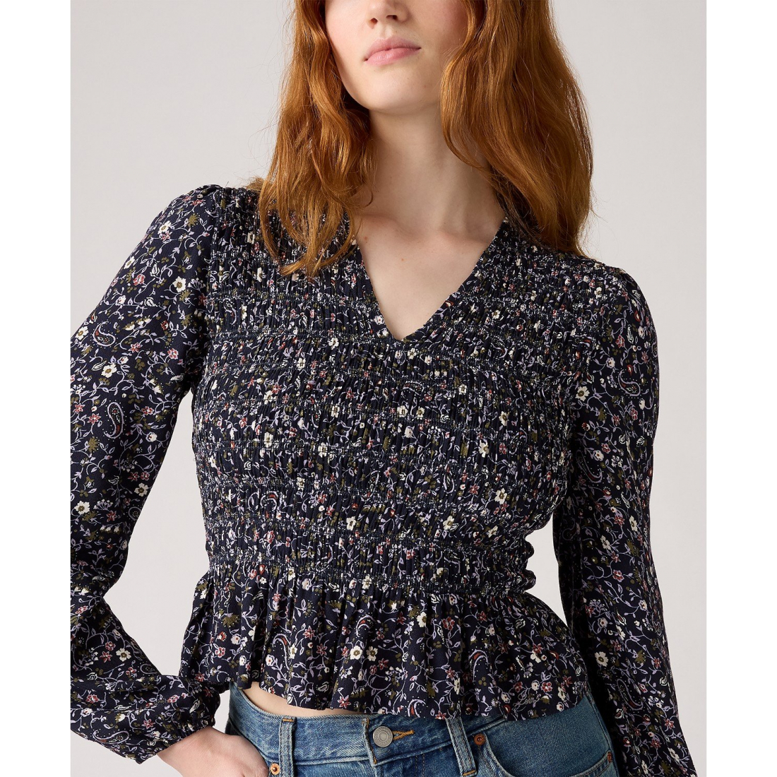 'Esme Long-Sleeve Slim Fit Top' pour Femmes