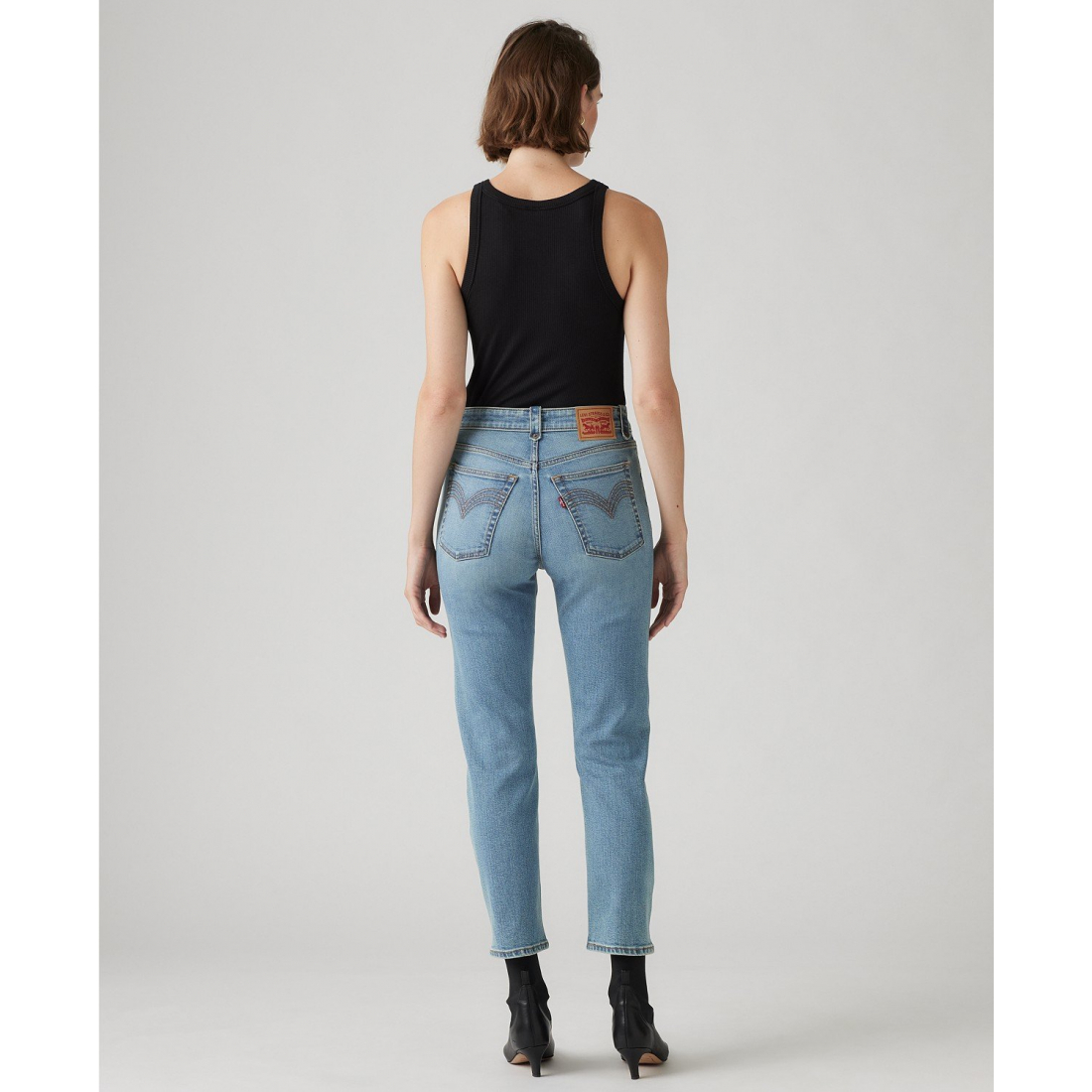 'Wedgie Straight Mid Rise Jeans' pour Femmes