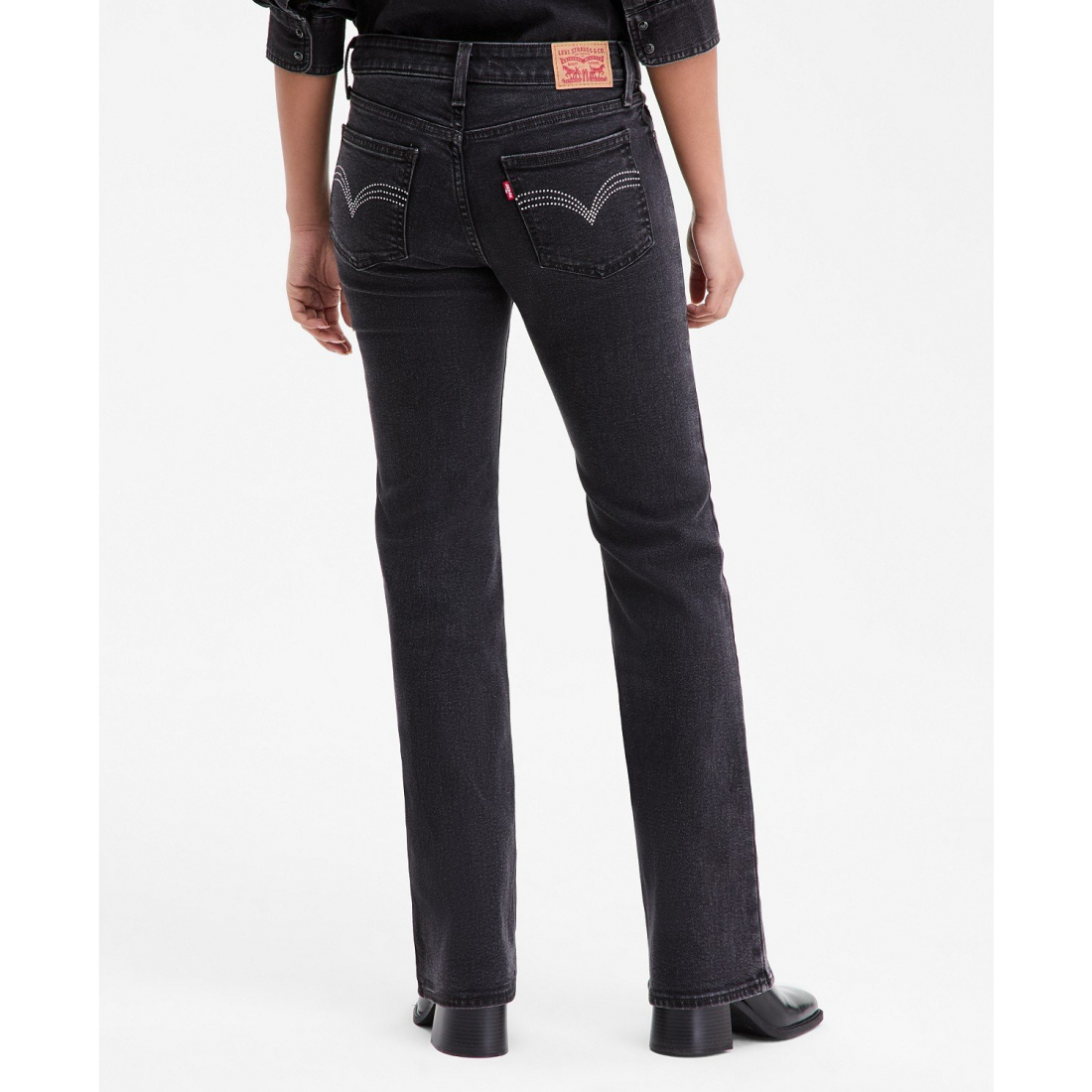 'Super-Low Studded Bootcut Jeans' pour Femmes