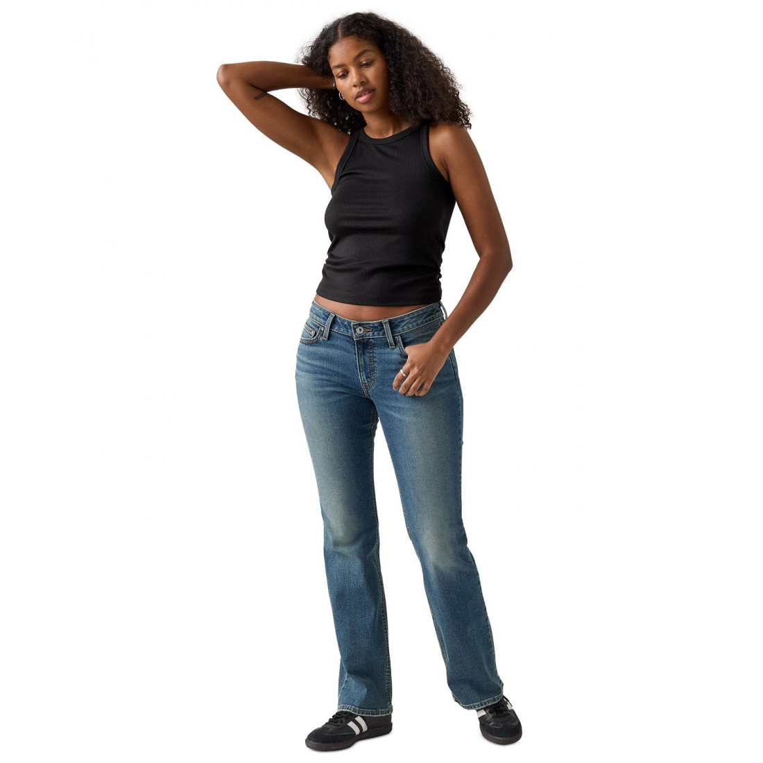 'Super-Low Studded Bootcut Jeans' pour Femmes