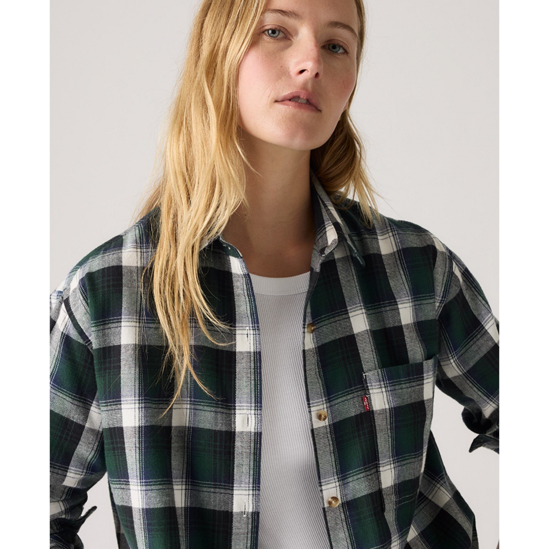 'Henriette Flannel Long Sleeve Shirt' pour Femmes