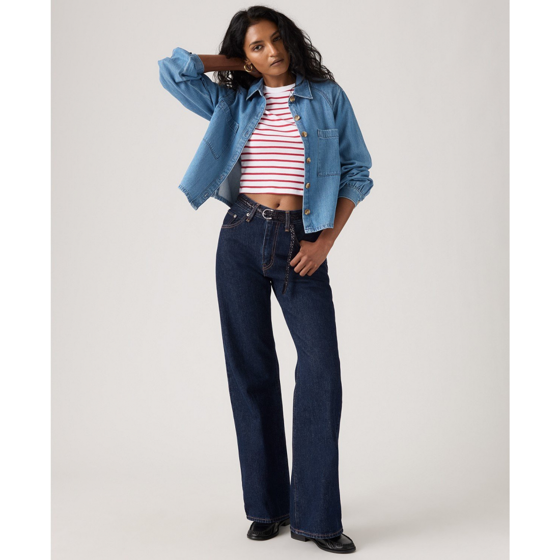 'Women's' Middy Loose Mid Rise Bootcut Jeans' pour Femmes