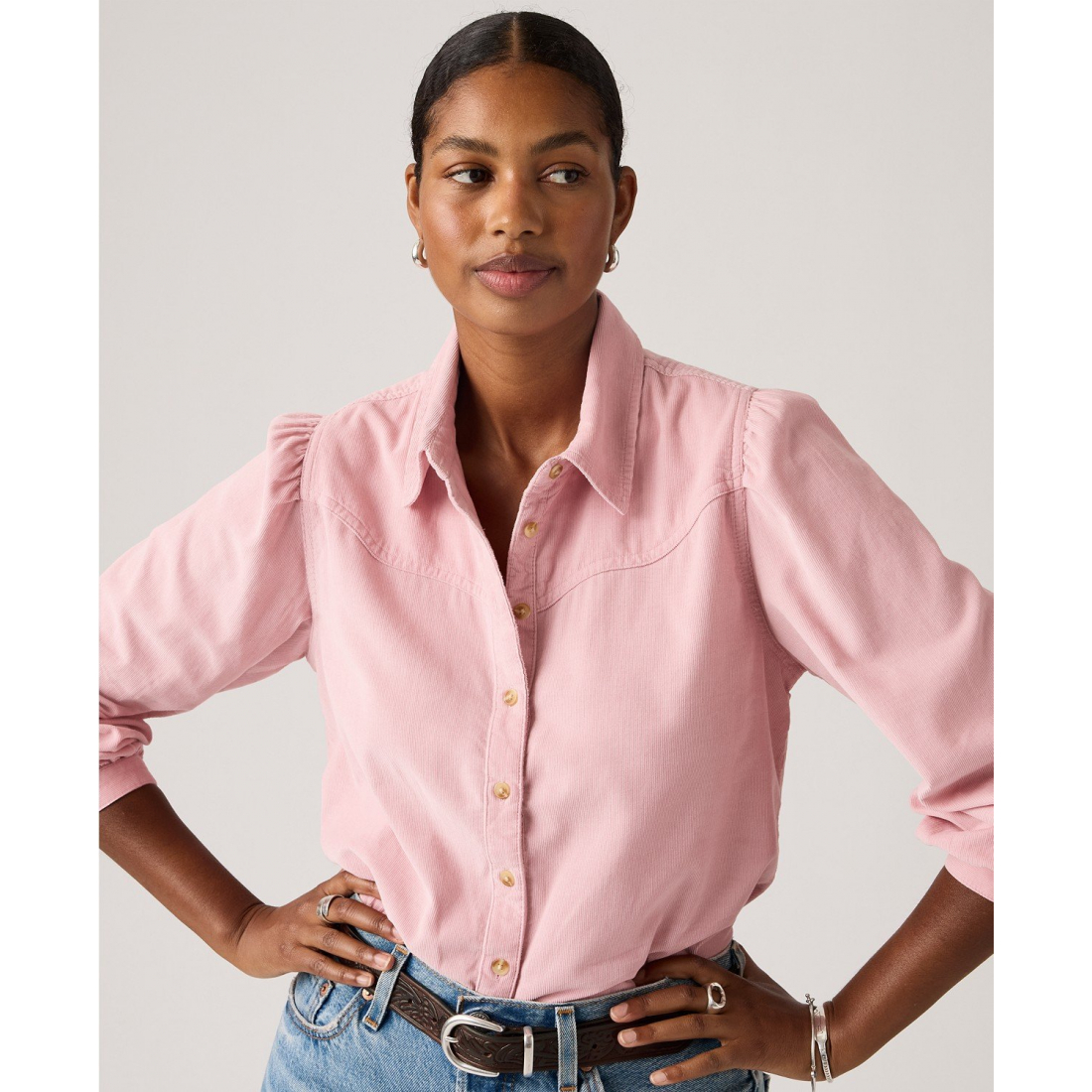 Women's 'Premium Corduroy Journey Western Point Collar Shirt'