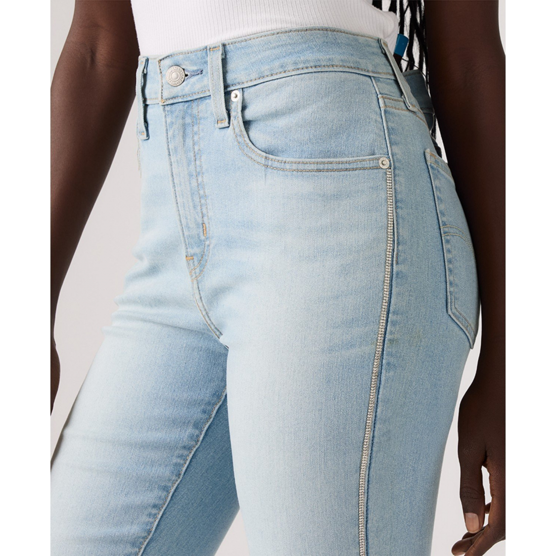 '725 Rhinestone High-Waist Classic Stretch Bootcut Jeans' pour Femmes