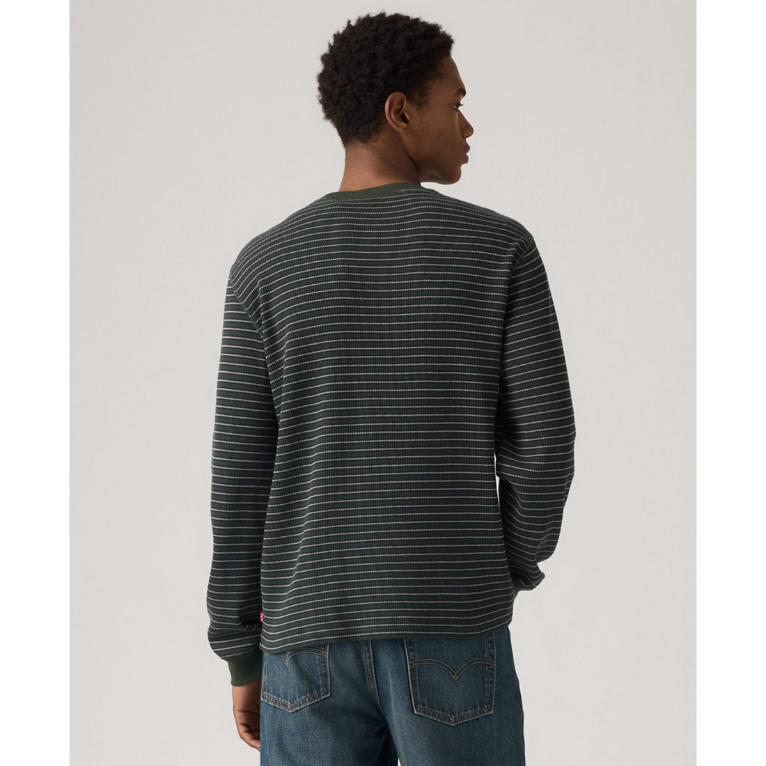 'Waffle Knit Thermal Long Sleeve T-Shirt' pour Hommes
