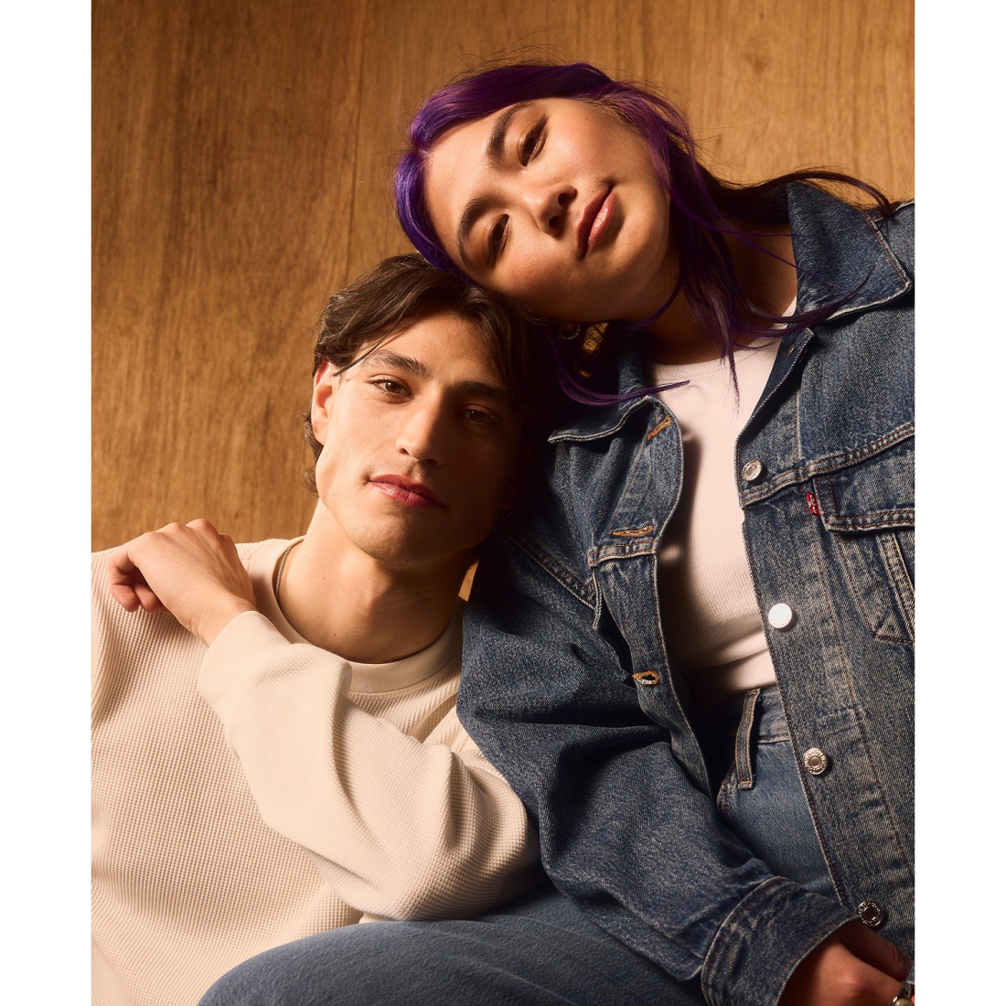 'Waffle Knit Thermal Long Sleeve T-Shirt' pour Hommes