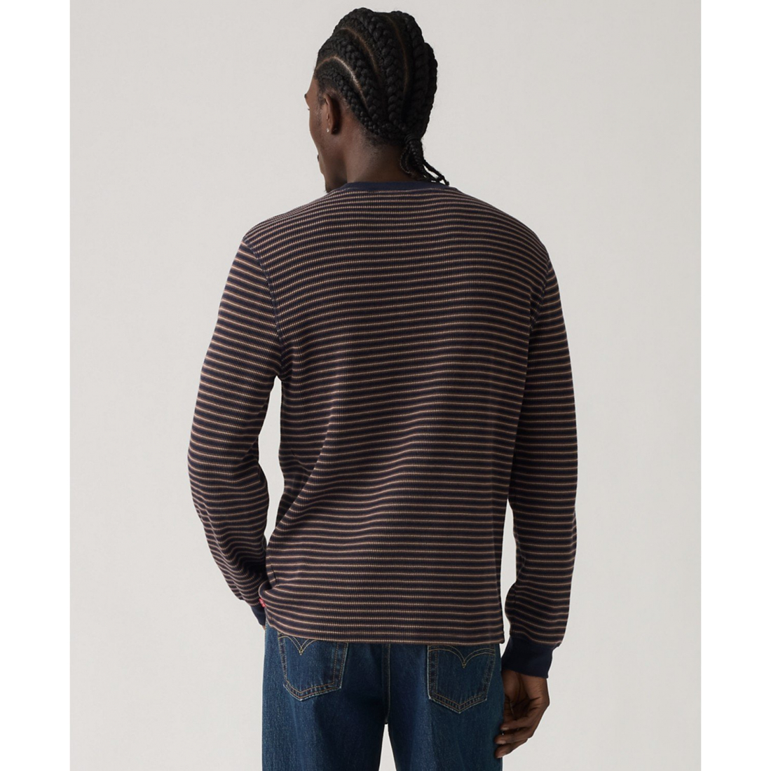 'Waffle Knit Thermal Long Sleeve T-Shirt' pour Hommes