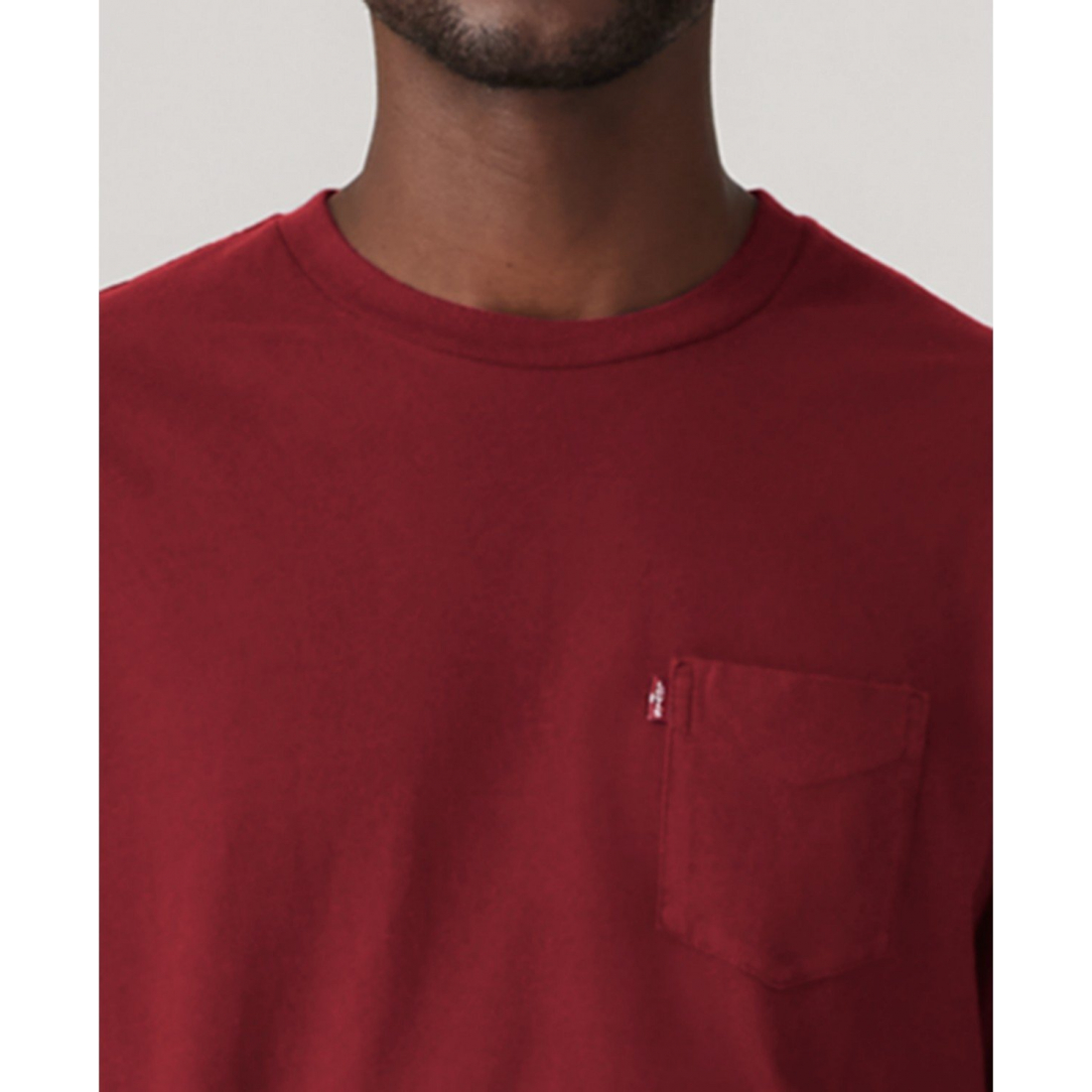 'Long-Sleeve Crewneck Pocket T-Shirt' pour Hommes