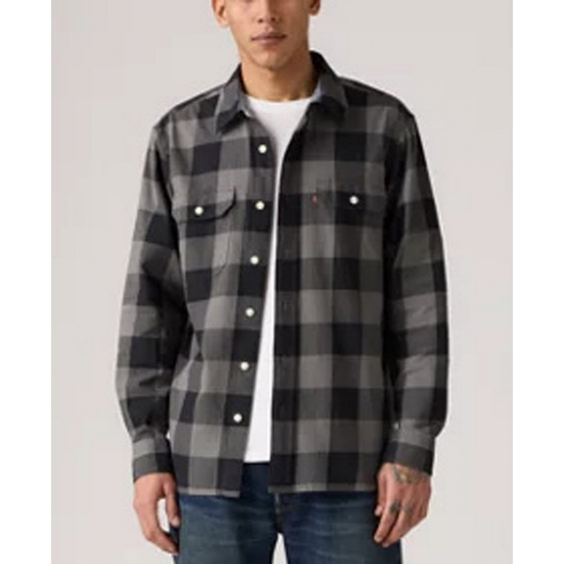 Men's 'Relaxed-Fit Long-Sleeve Button-Front Worker Shirt'