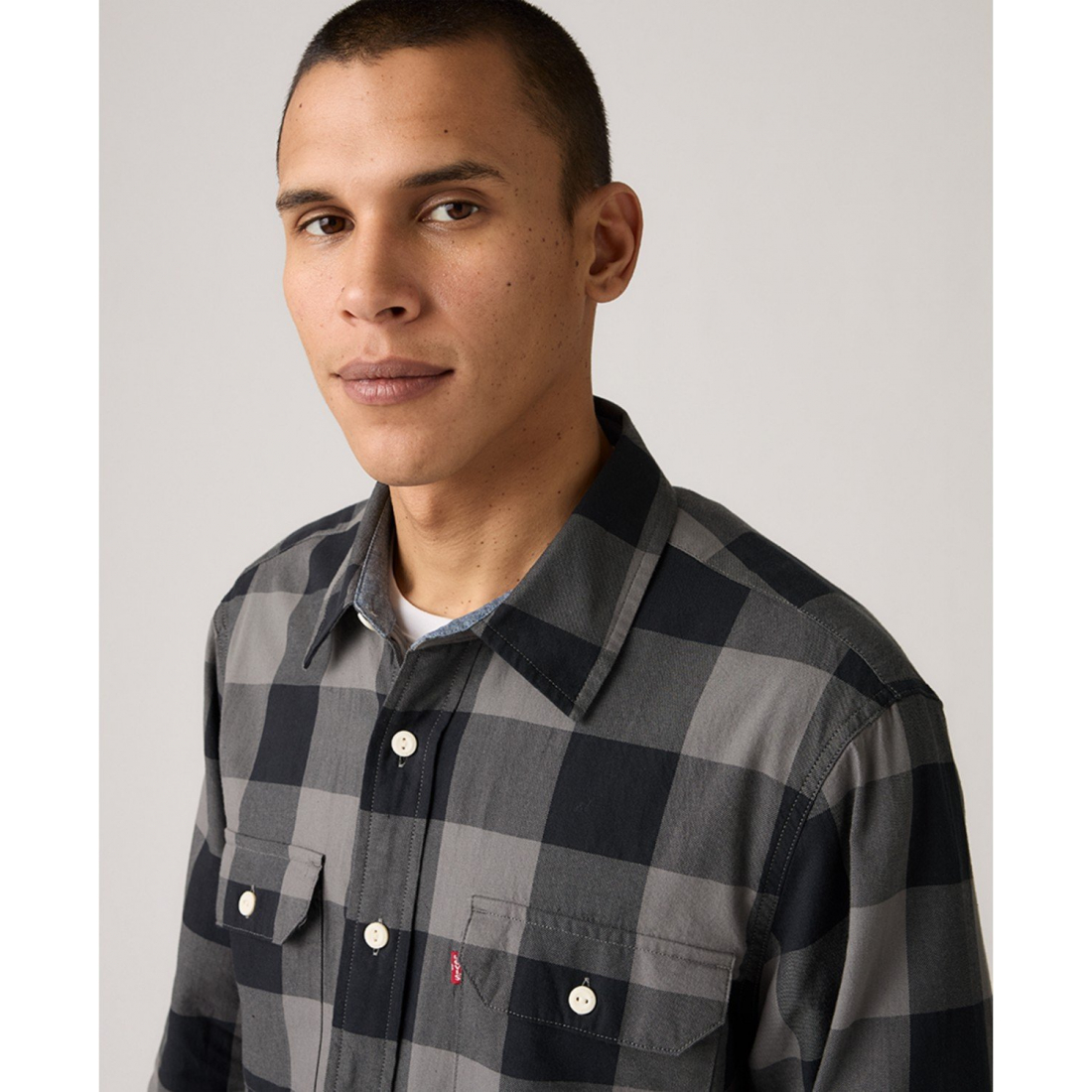 Men's 'Relaxed-Fit Long-Sleeve Button-Front Worker Shirt'