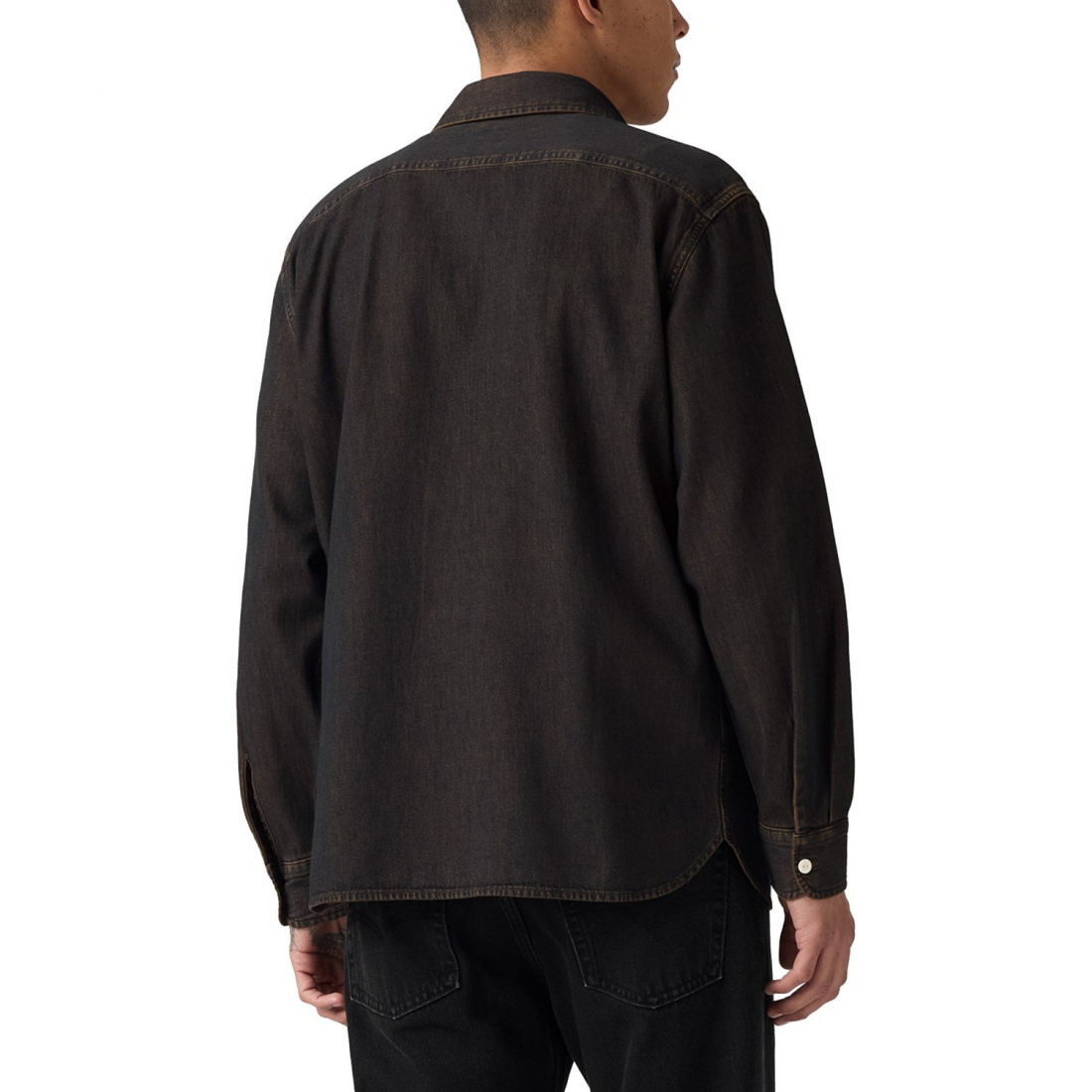 'Relaxed-Fit Long-Sleeve Button-Front Worker Shirt' pour Hommes