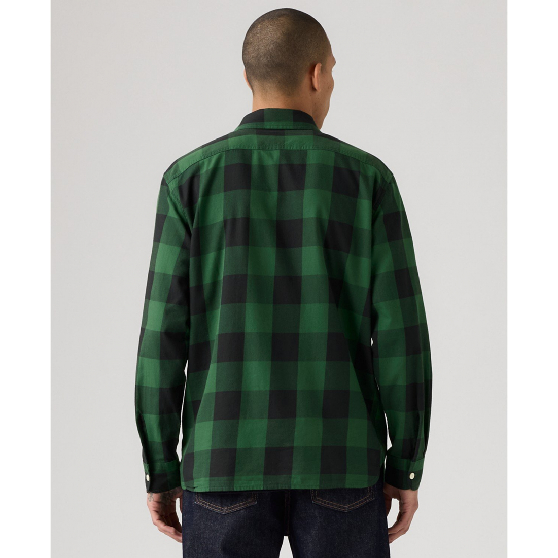 'Relaxed-Fit Long-Sleeve Button-Front Worker Shirt' pour Hommes