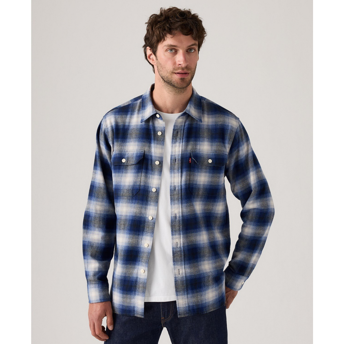 Men's 'Relaxed-Fit Long-Sleeve Button-Front Worker Shirt'