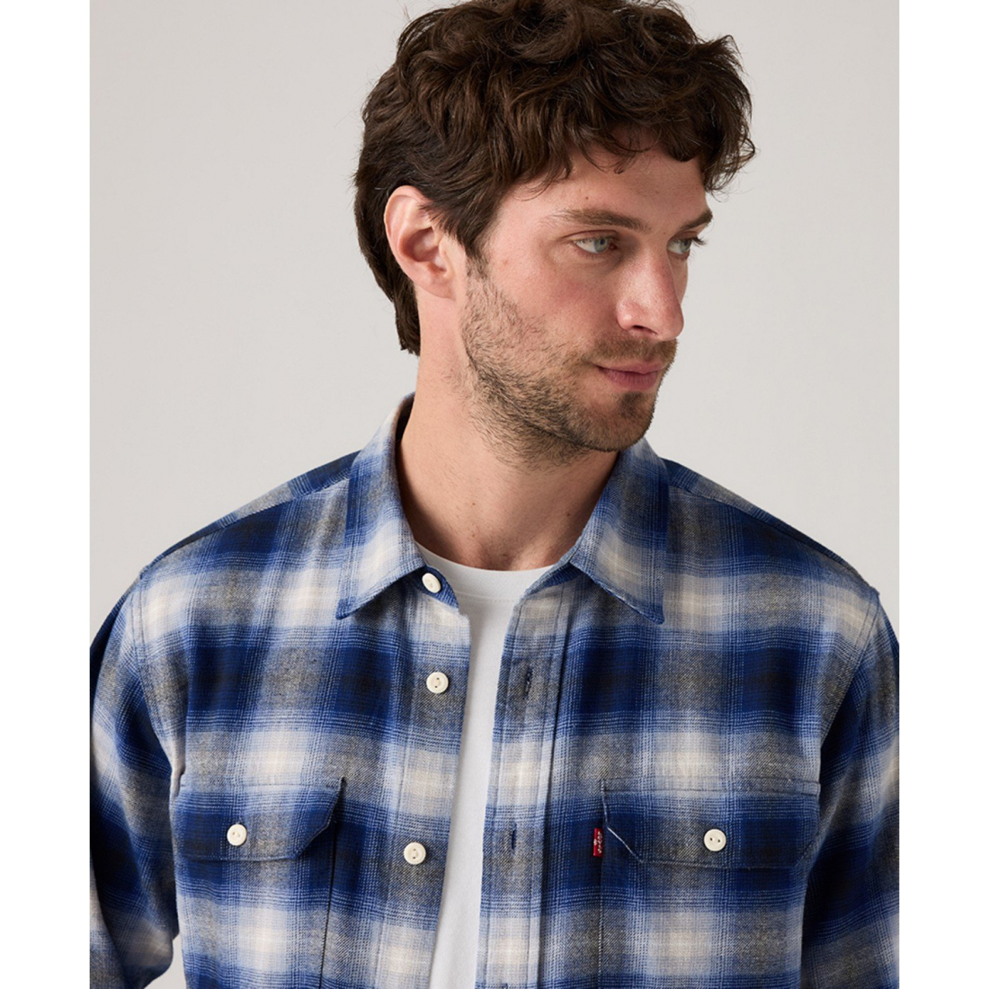 Men's 'Relaxed-Fit Long-Sleeve Button-Front Worker Shirt'
