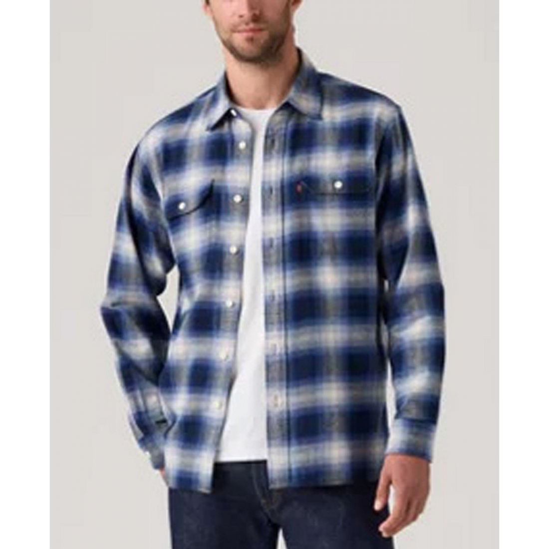 Men's 'Relaxed-Fit Long-Sleeve Button-Front Worker Shirt'