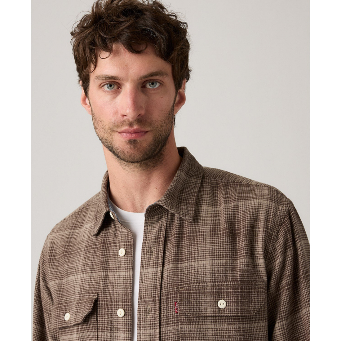 Men's 'Relaxed-Fit Long-Sleeve Button-Front Worker Shirt'