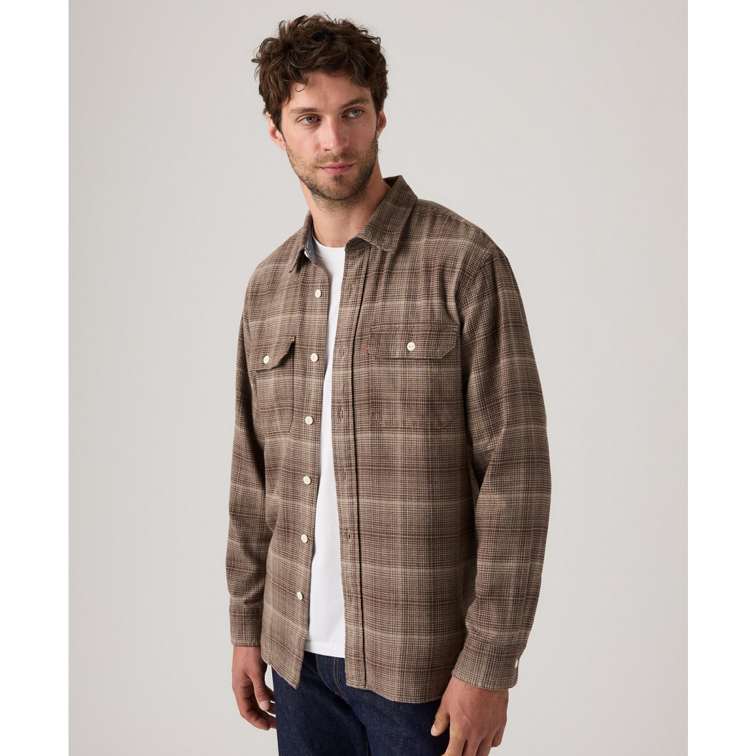 Men's 'Relaxed-Fit Long-Sleeve Button-Front Worker Shirt'