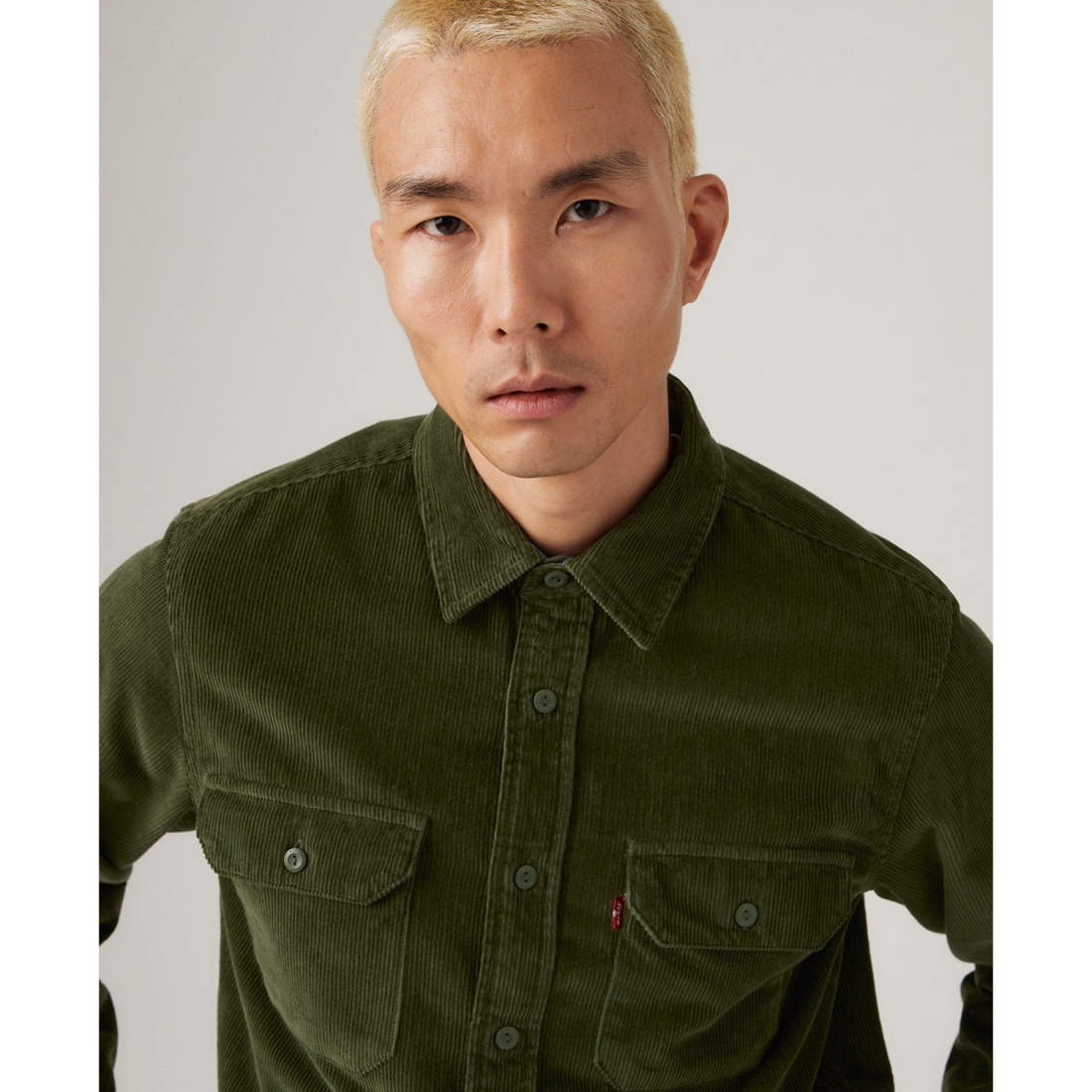 Men's 'Relaxed-Fit Long-Sleeve Button-Front Worker Shirt'