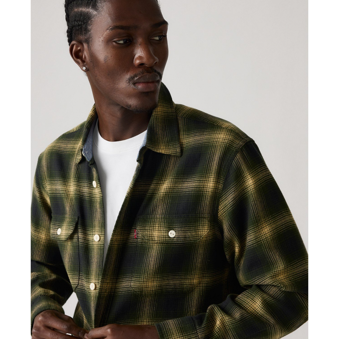 Men's 'Relaxed-Fit Long-Sleeve Button-Front Worker Shirt'