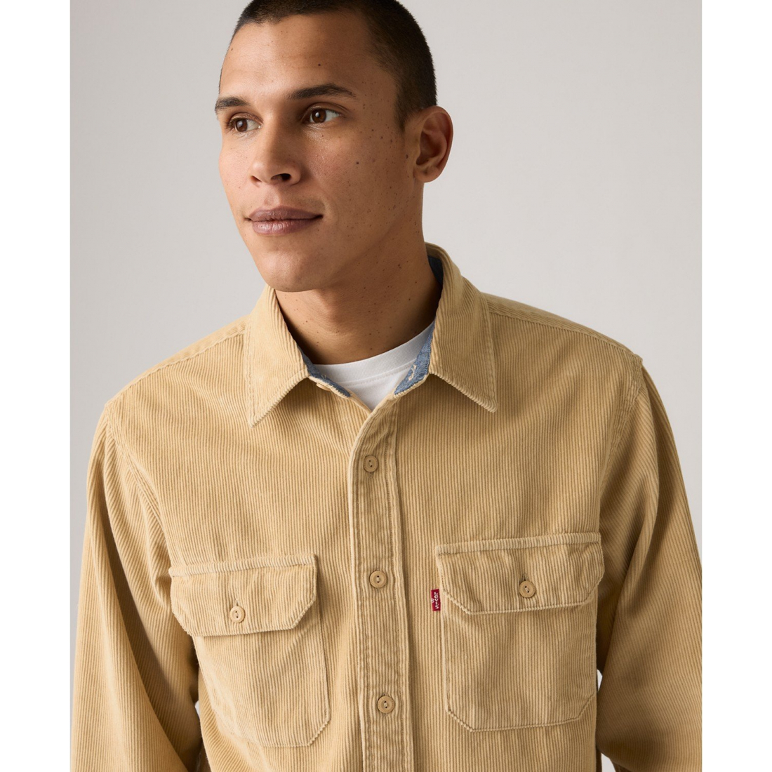 Men's 'Relaxed-Fit Long-Sleeve Button-Front Worker Shirt'