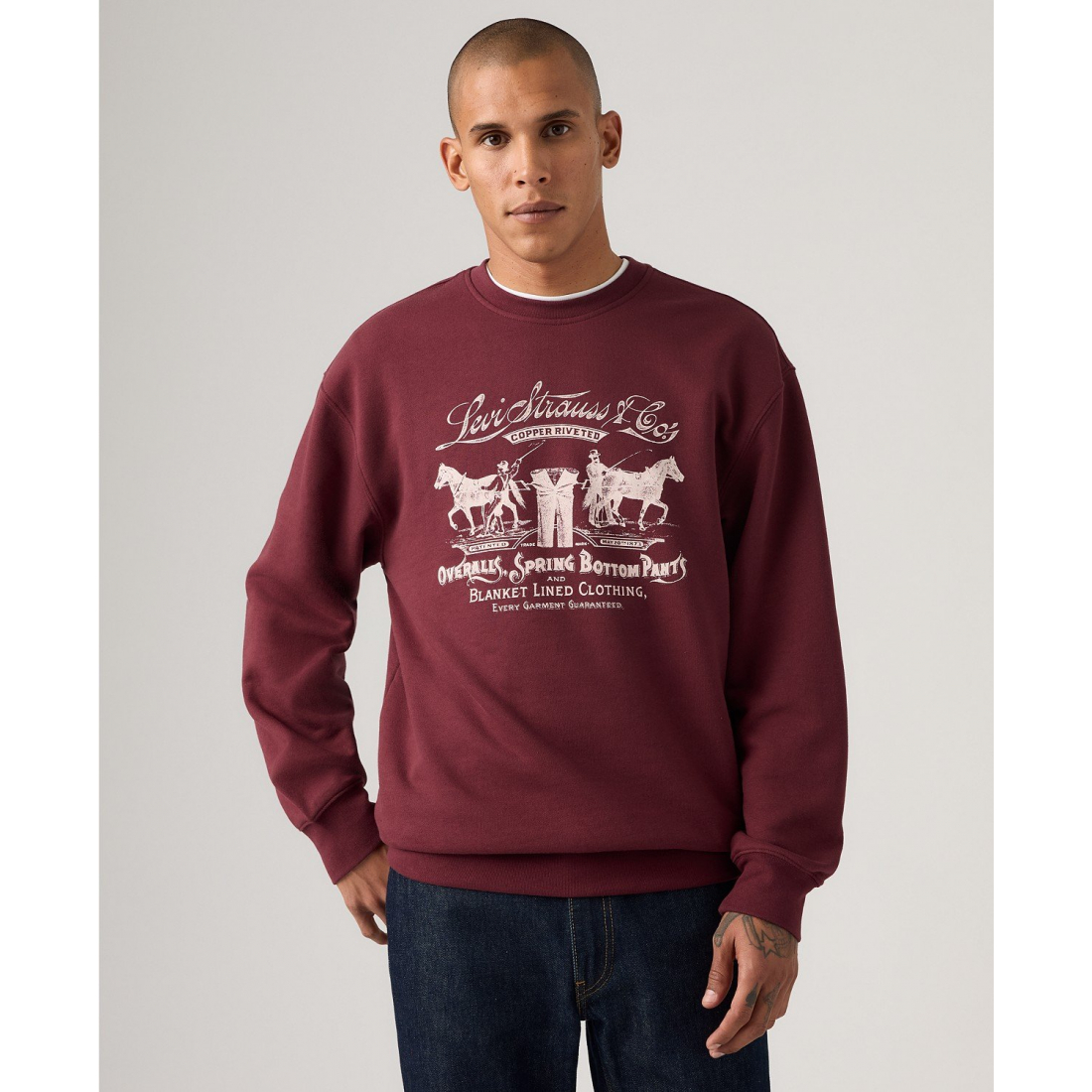 'Crewneck Long-Sleeve Sweatshirt' pour Hommes
