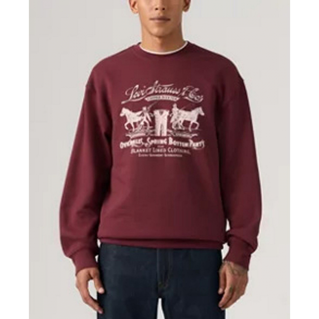 'Crewneck Long-Sleeve Sweatshirt' pour Hommes