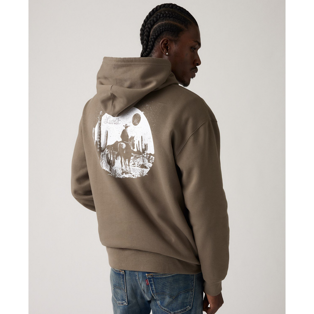 'Relaxed Graphic Long Sleeve Hoodie' pour Hommes