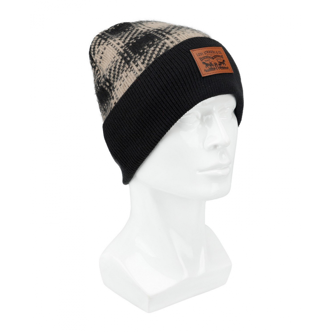 'Brushed Plaid Beanie' pour Hommes