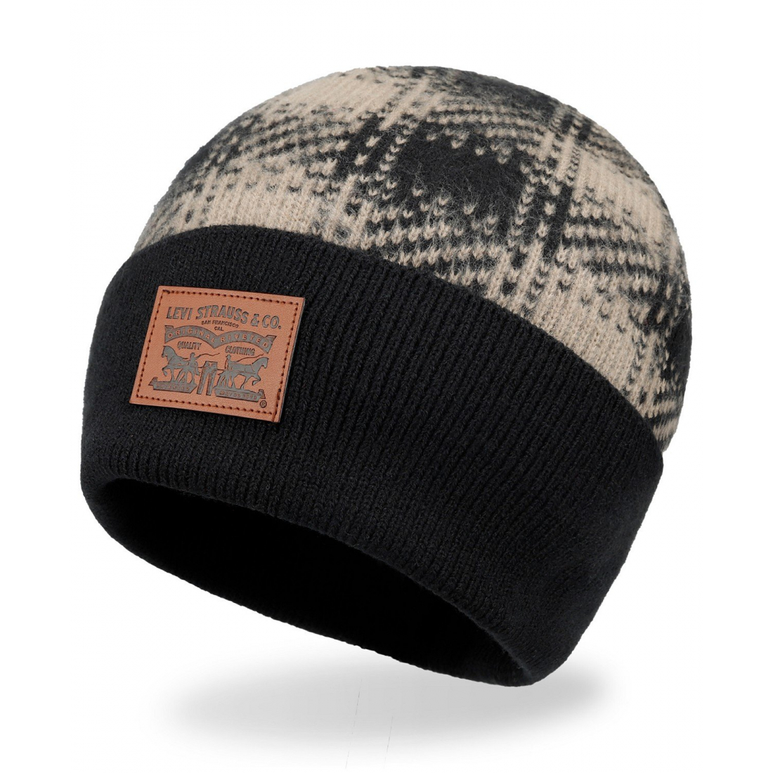 'Brushed Plaid Beanie' pour Hommes