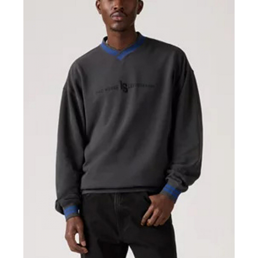 'V-Neck Long-Sleeve Sweatshirt' pour Hommes