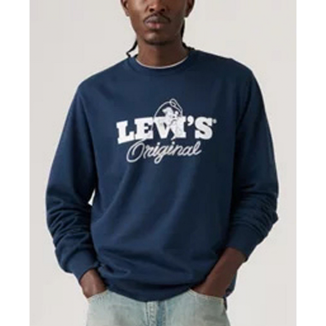 'Graphic Detail Crewneck Long-Sleeve Sweatshirt' pour Hommes