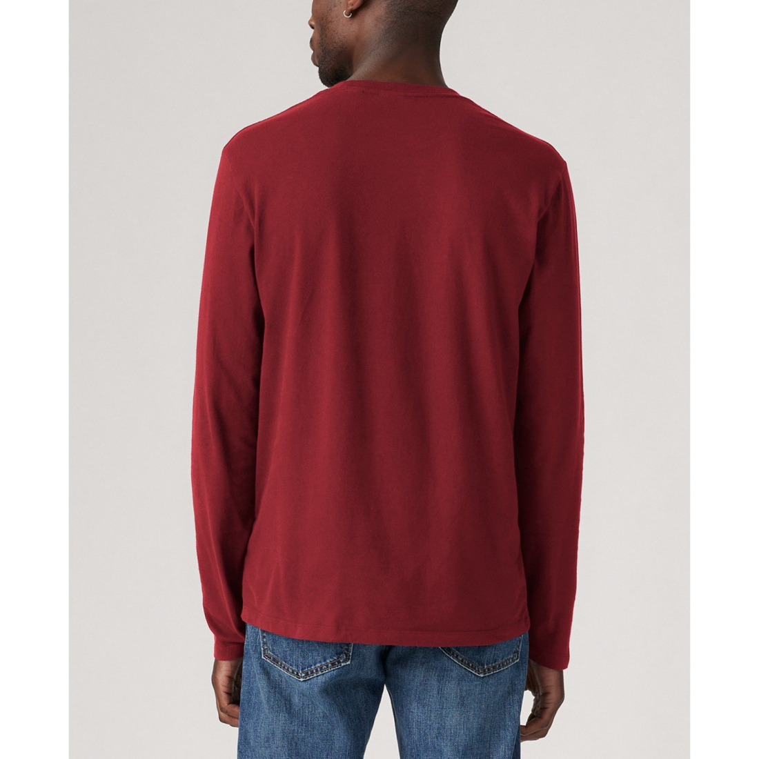 'Long-Sleeve Crewneck Pocket T-Shirt' pour Hommes