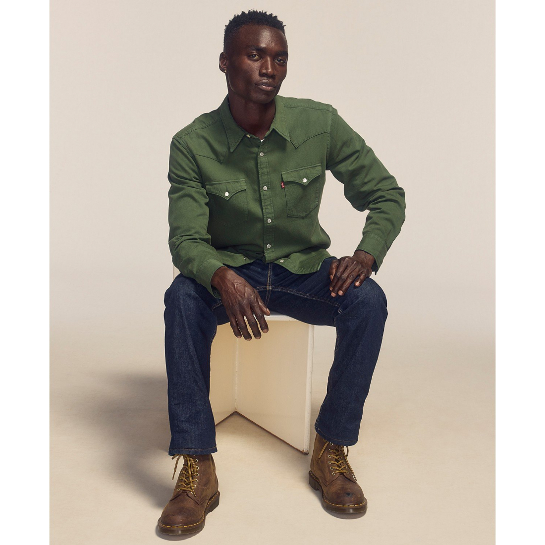 'Classic Standard Fit Western Shirt' pour Hommes