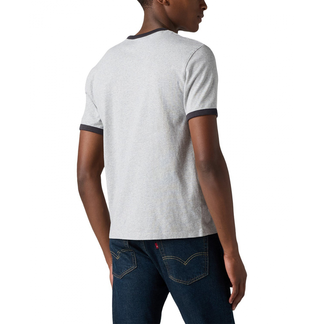 'Classic Fit Short Sleeve Retro Embroidered Ringer Crewneck T-Shi' pour Hommes