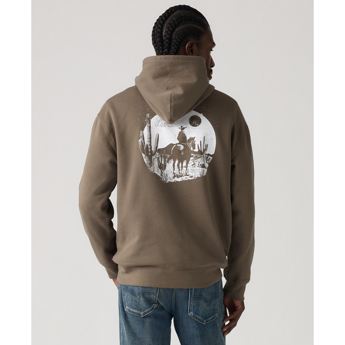 'Relaxed Graphic Long Sleeve Hoodie' pour Hommes