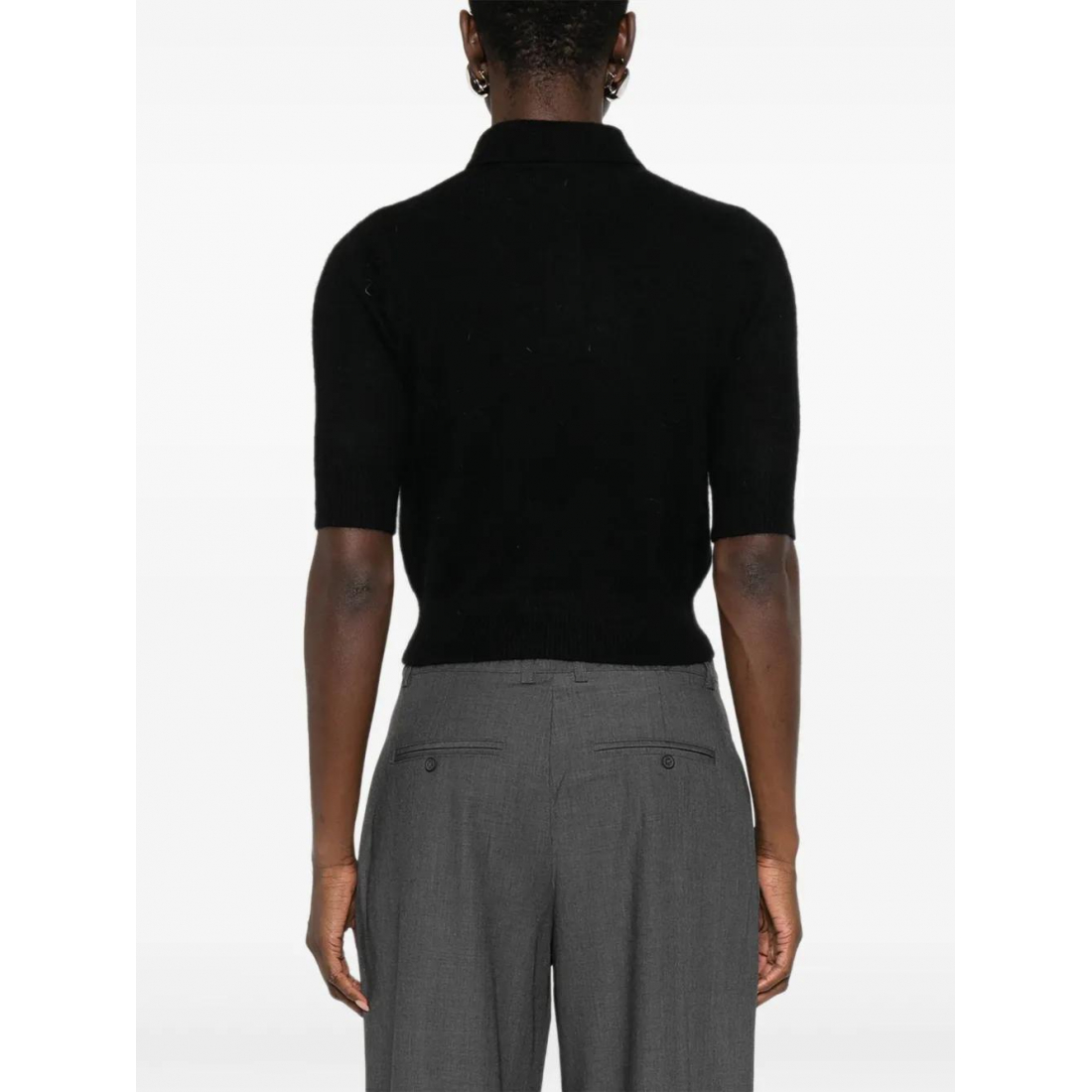 'Knitted' Polohemd für Damen