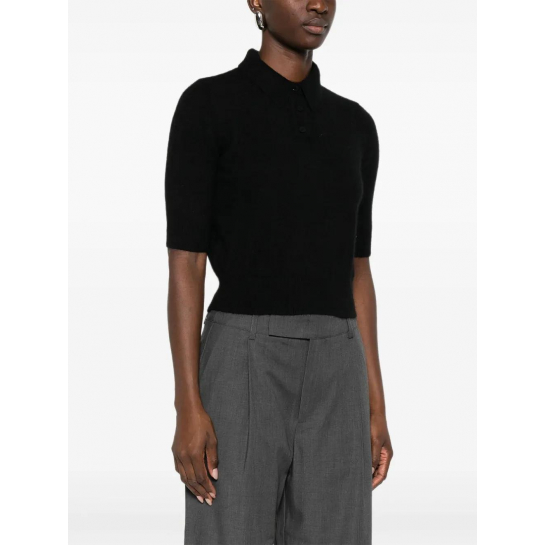 'Knitted' Polohemd für Damen